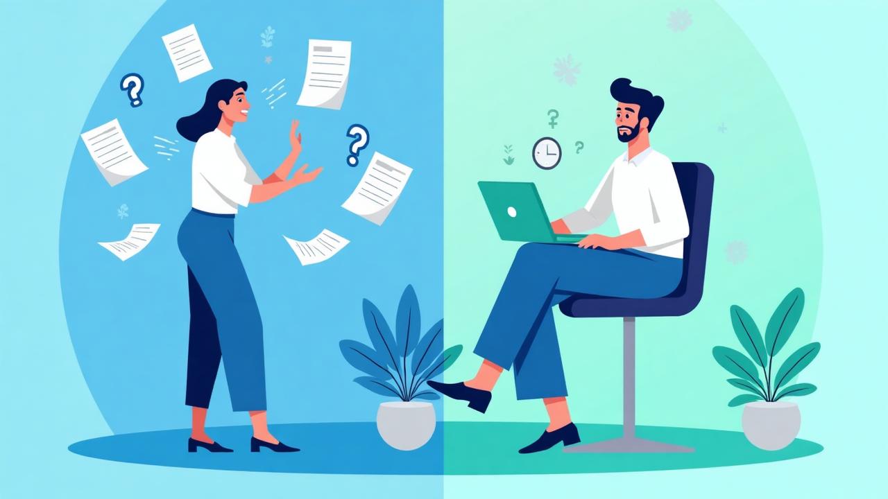 Équipe commerciale distraite par des tâches administratives vs concentrée sur les ventes